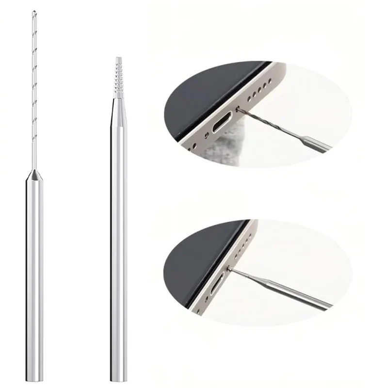 2 Pcs Sliding Drill Bit Alloy Screw Extractor Precision Tool For Mobile Phone Back Cover Frame Repair Anti Slip Repair Tool Set