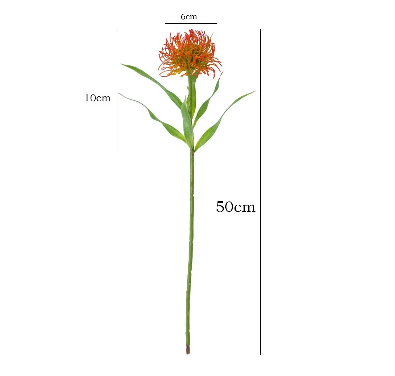 5 teile/paket 6-Blatt Nadel kissen Blume künstliche Plastik blumen Hochzeits dekoration Home Party Blumen zubehör Fotografie Requisiten – Detail 3