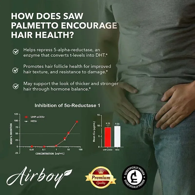 Saw Palmetto Capsules - Reduce Frequent Urination, For Prostate and Bladder Health, Promotes Hair Growth, Maintain Vitality - Image 6