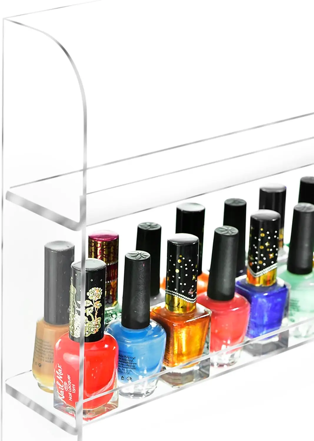 ชั้นวางยาทาเล็บอะคริลิคใส 6 ชั้น จุขวดได้ 180 ขวด ใช้จัดเก็บน้ำมันหอมระเหยและผงจุ่ม