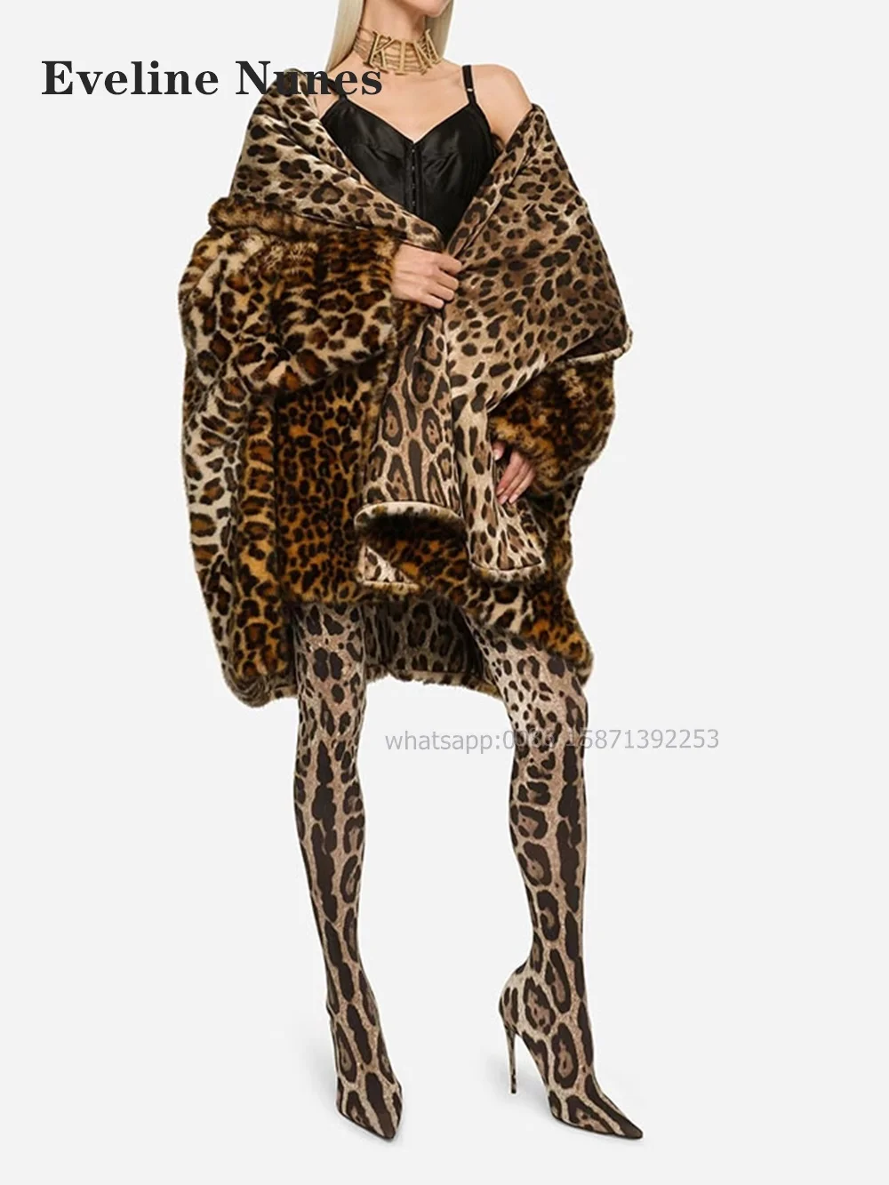 Leopard Satin Thigh High Boots Pointed Toe Thin Heels Mixed Colors Women Stretch Boots Pull On Sexy Spicy Girl Booty Runway Show