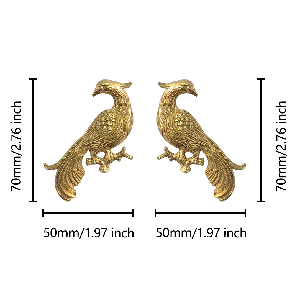 Brass Bird Cabinet Door Knobs Home Decor Vanity Pull Unique Animal Knobs Wine Cabinet Handles Furniture Pull Exquisite Hardware