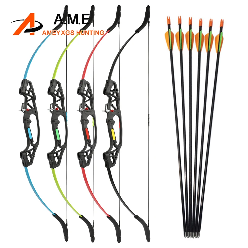 

10-20 lbs Children Bow Arrows Set Glass Fibre Arrow Recurve Bow for Teens Youth Child Beginner Shooting Target Practice Game