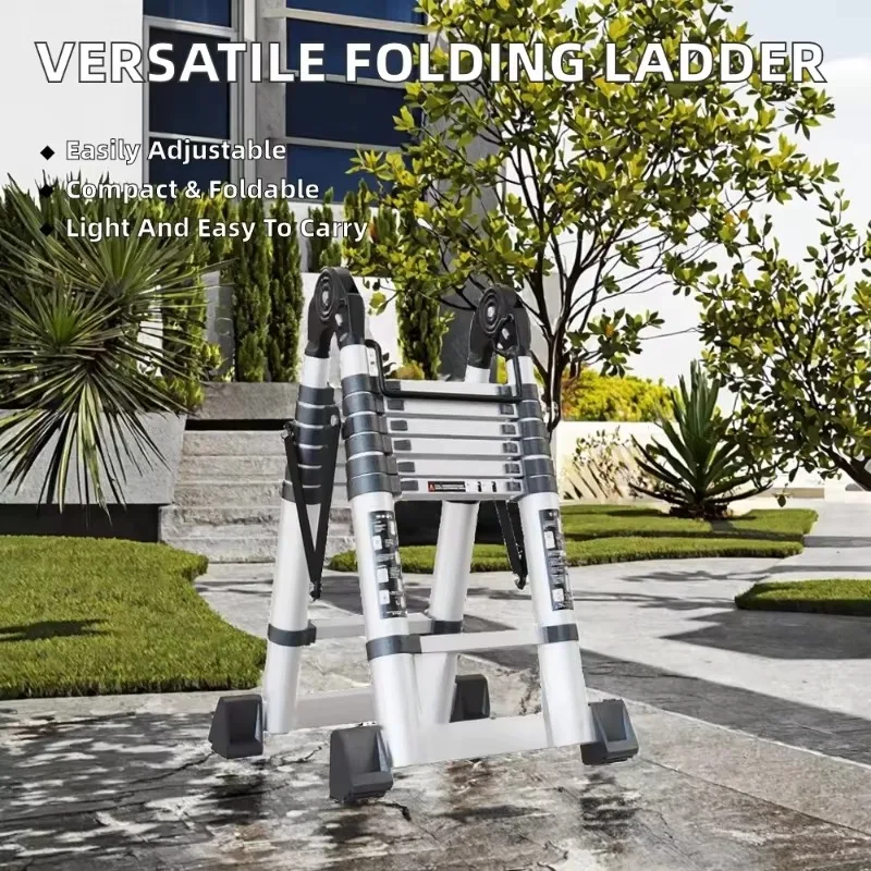 

【Best-selling】 Lightweight Aluminum Alloy Insulated Telescopic Ladder Portable Multi-Purpose Scalable Extension Foldable Stepla