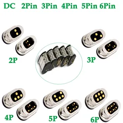 2Pin 3Pin 4Pin 5Pin 6Pin spacing 2.54mm DC Magnetic Pogo Pin Connector Pogopin Male Female Spring Loaded DC Power Socket