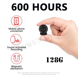 Mini voice recorder 600 hours digital recording device professional sound dictaphone audio listening micro record portable small