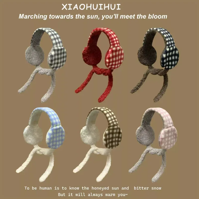 protetores-de-orelha-de-pelucia-xadrez-gingham-fofos-de-inverno-para-mulheres-aquecedores-de-orelha-macios-com-design-de-laco-longo-A-prova-de-vento-para-uso-diario-ao-ar-livre-faixa-de-cabelo