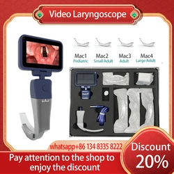Laryngoscope with four disposable blades Safety Fast Machin 3‘’LCD Color Screen High-Definition