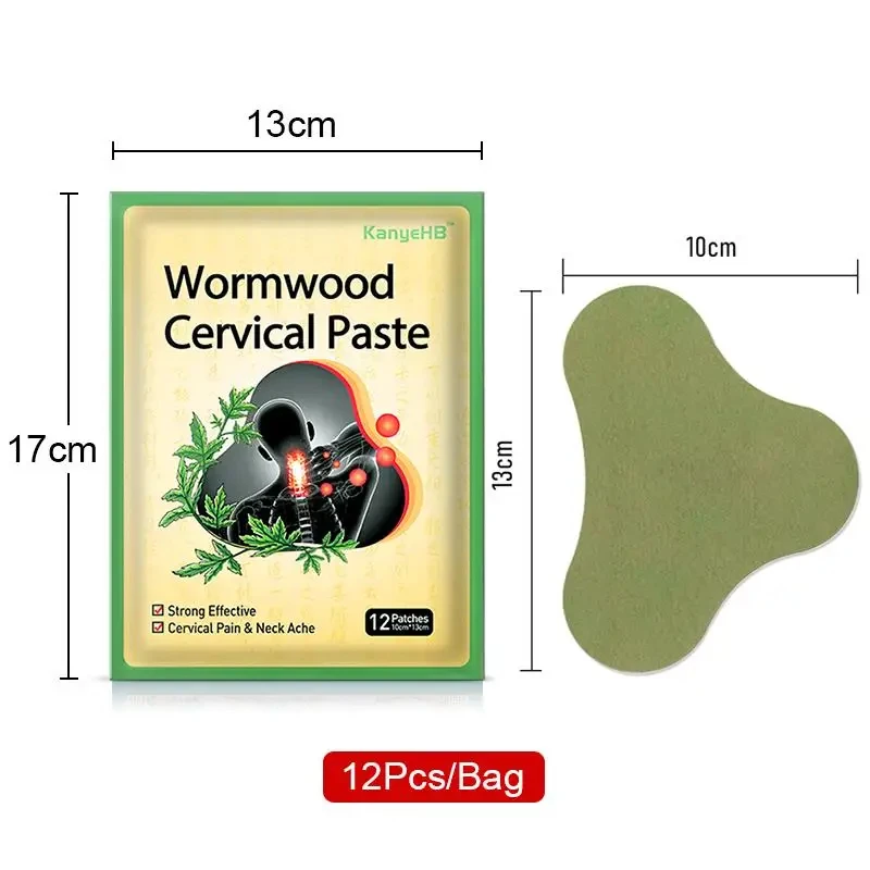 Cervical Spine Soothing Patch Wormwood Hot Compress Self-adhesive Neck Care Stickers Breathable Non-woven Fabric Health Care view 5