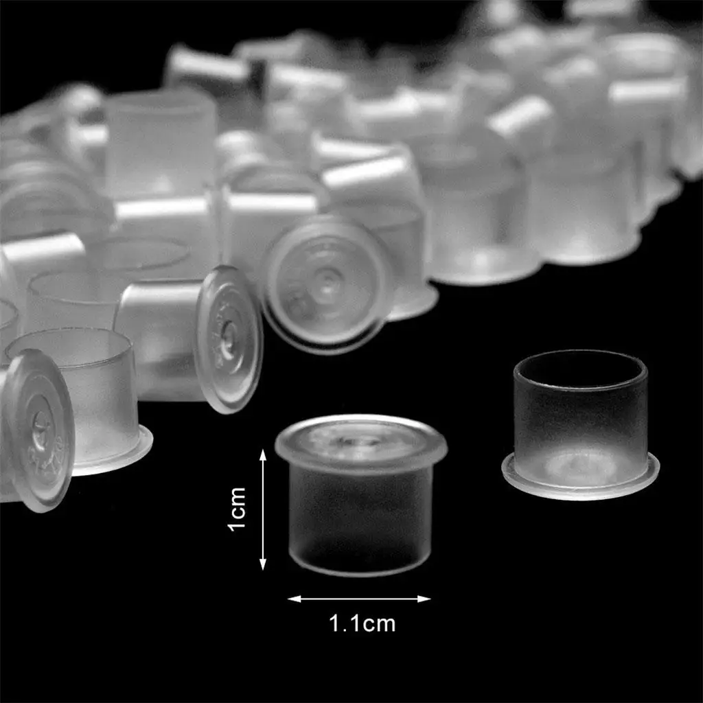 Lot 100 Ink Caps Small/Medium/Large Plastic Cups Holder Supplies