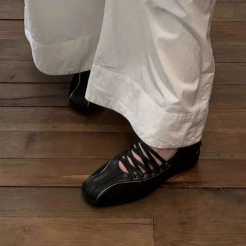 أحذية الباليه النسائية المسطحة للخريف والشتاء، أحذية تدريب الباليه الألمانية المشي الرياضية، أحذية الباليه ماري جين