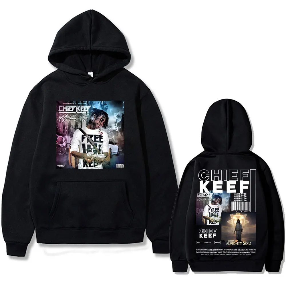 

Rapper Chief Keef Almighty So Double Sided Print Hoodie Men Women Hip Hop Casual Hoodies Male Loose Sweatshirt Men's Streetwear