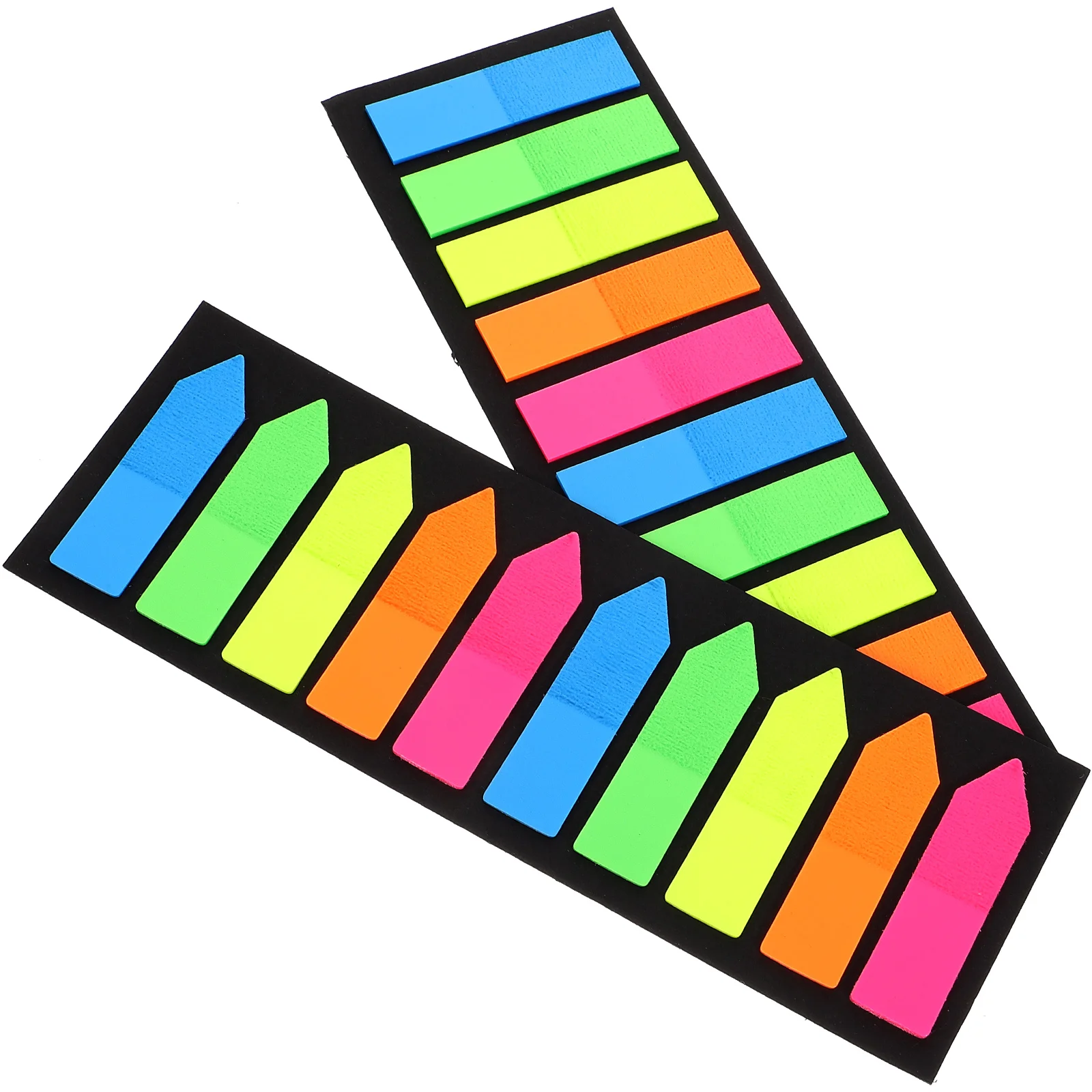 2Sets Fluorescent Sticky Tabs Writeable Index Flags for Fast Page Reference Book File Planner Marker School Study Aids