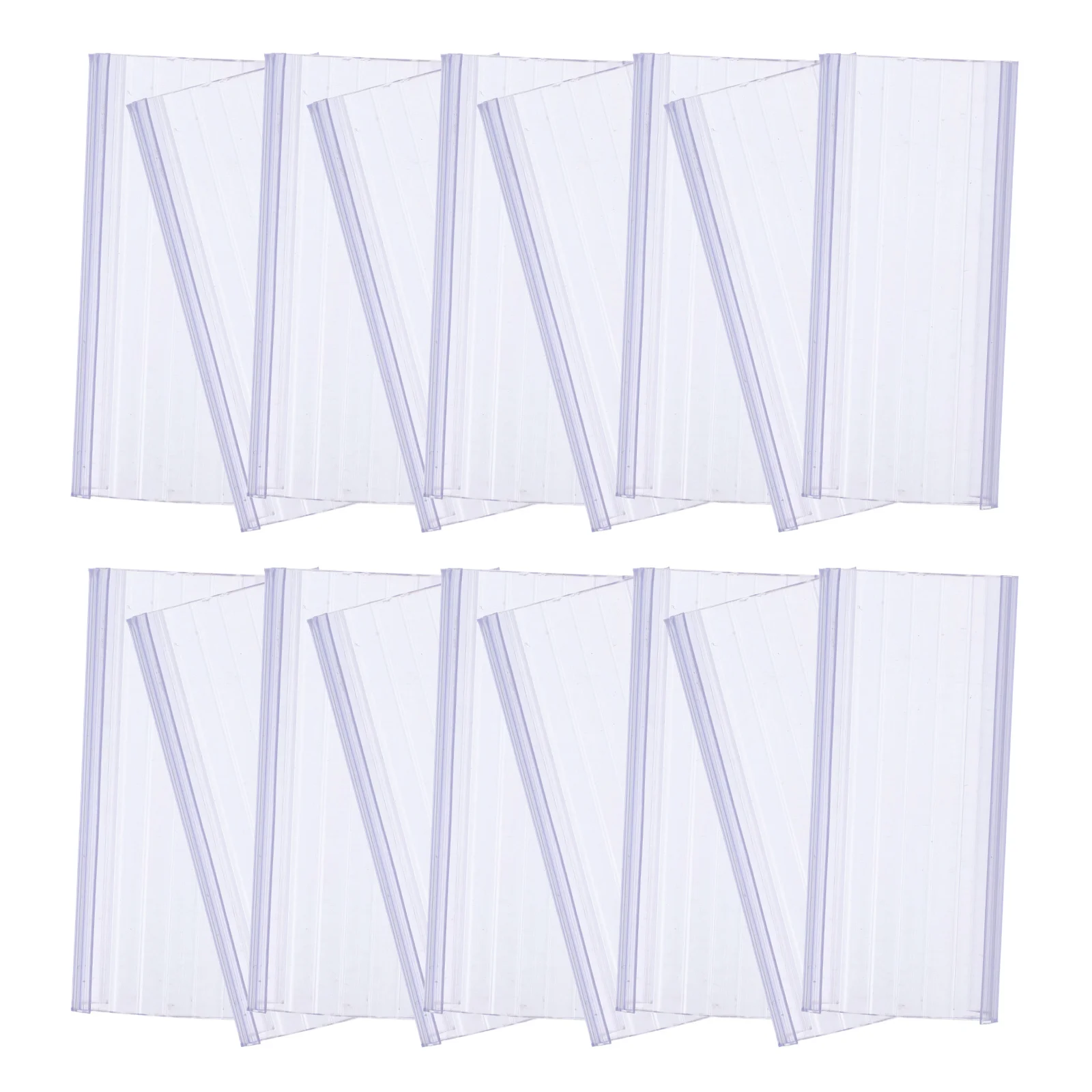 

30pcs Label Holders Transparent Tag Clips for Wire Shelves Baskets Refrigerator Storage ganization Clear Plastic for Storage
