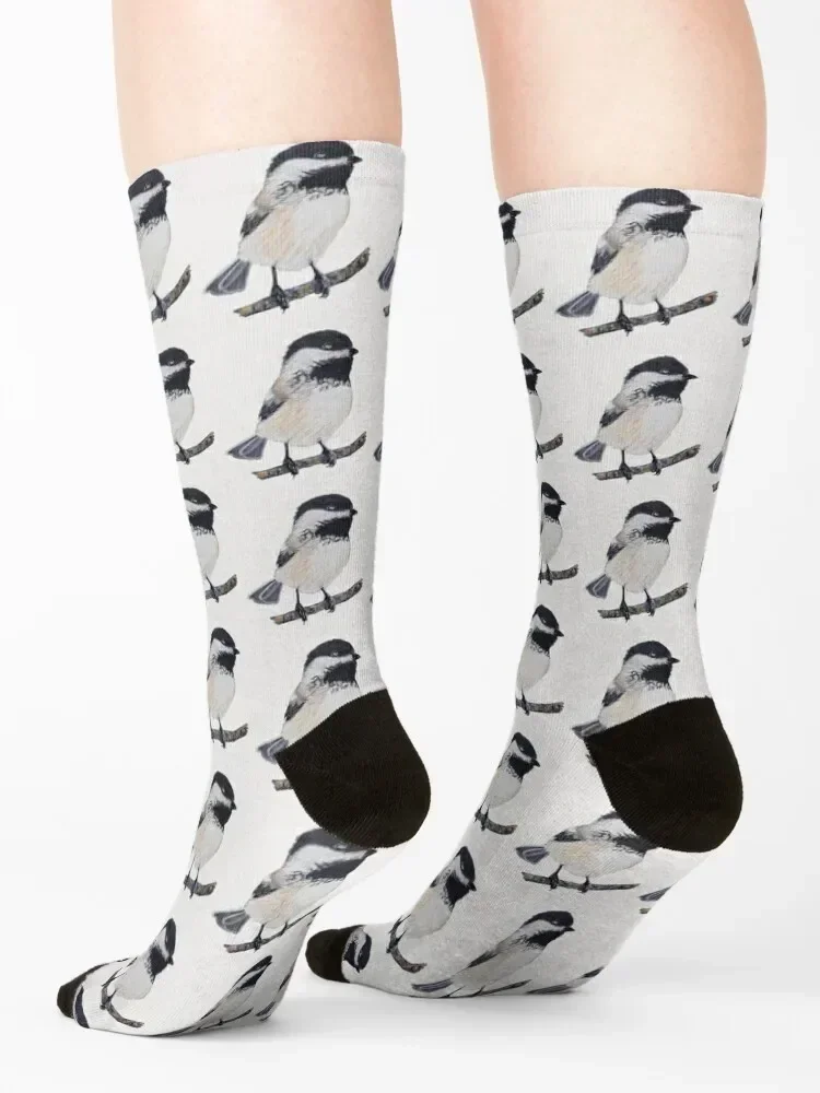 Chickadee-Chaussettes de sport anti-ald personnalisées pour hommes et filles, dessin 2