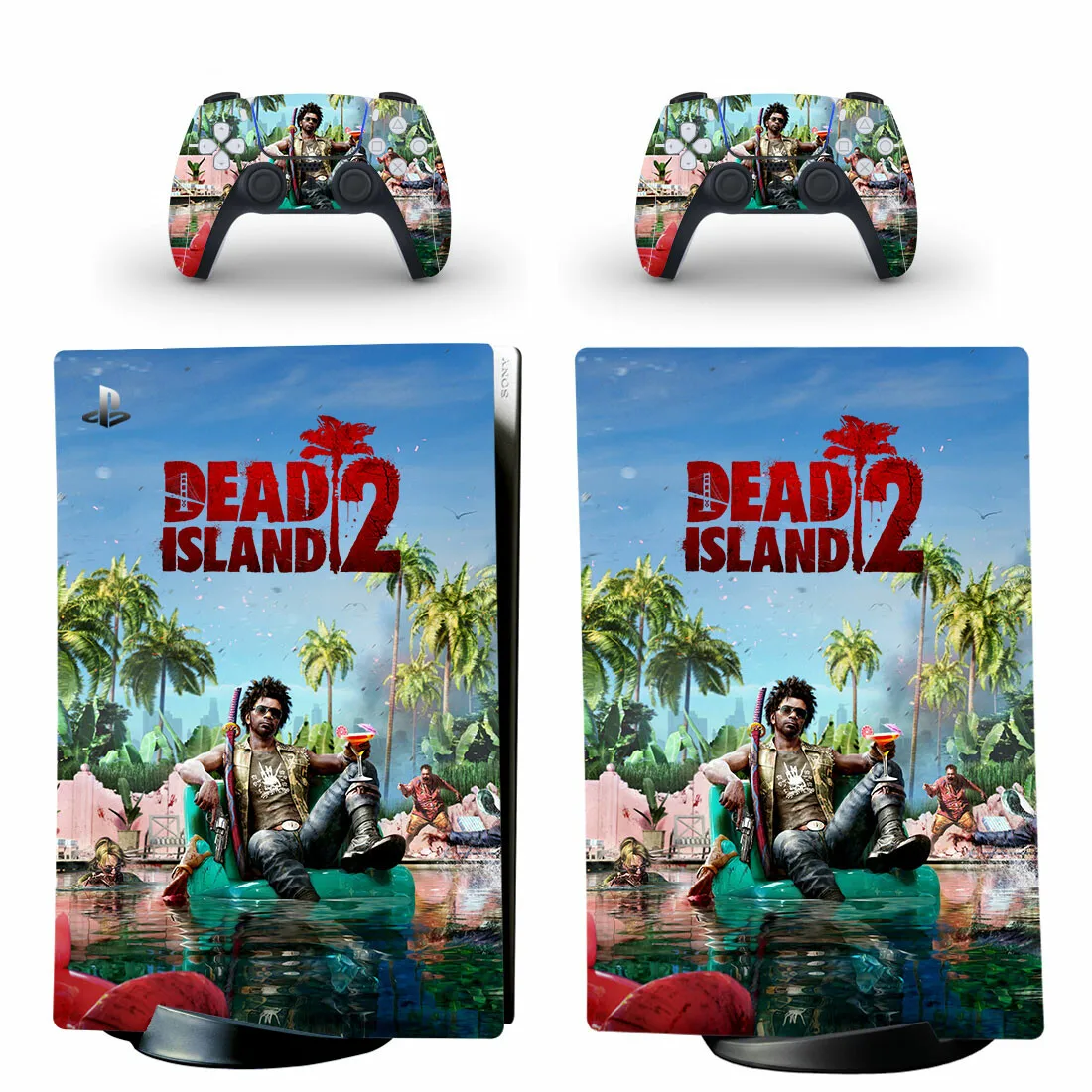 Dead Island 2 PS5 Digital Skin Sticker decalcomania Cover per Console e 2 controller pelli in vinile