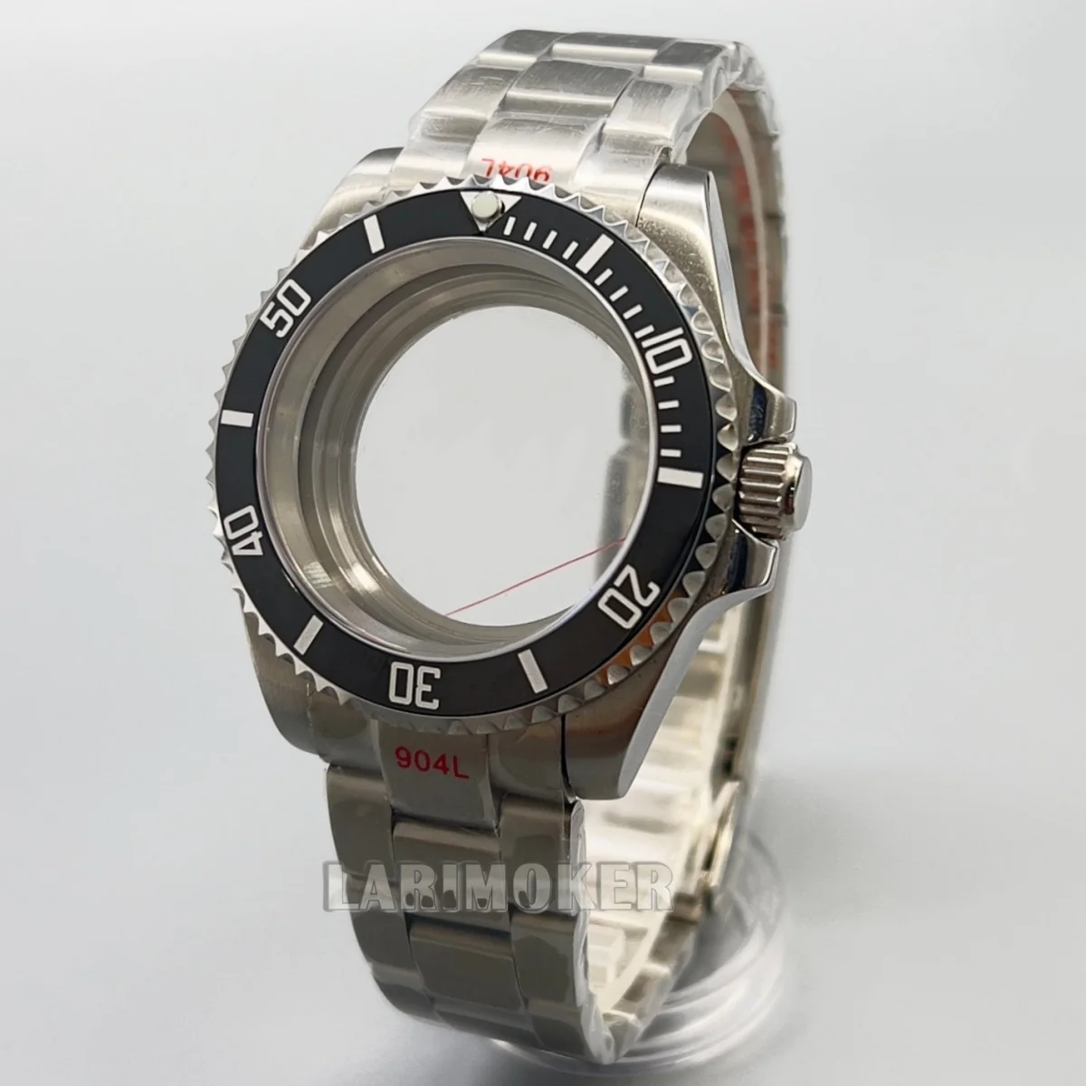 Caja de buceo de 40mm, pulsera con bisel de cerámica, cristal de zafiro NH34 NH35 NH36 NH38 NH39 NH70 ETA2824 PT5000, movimiento resistente al agua