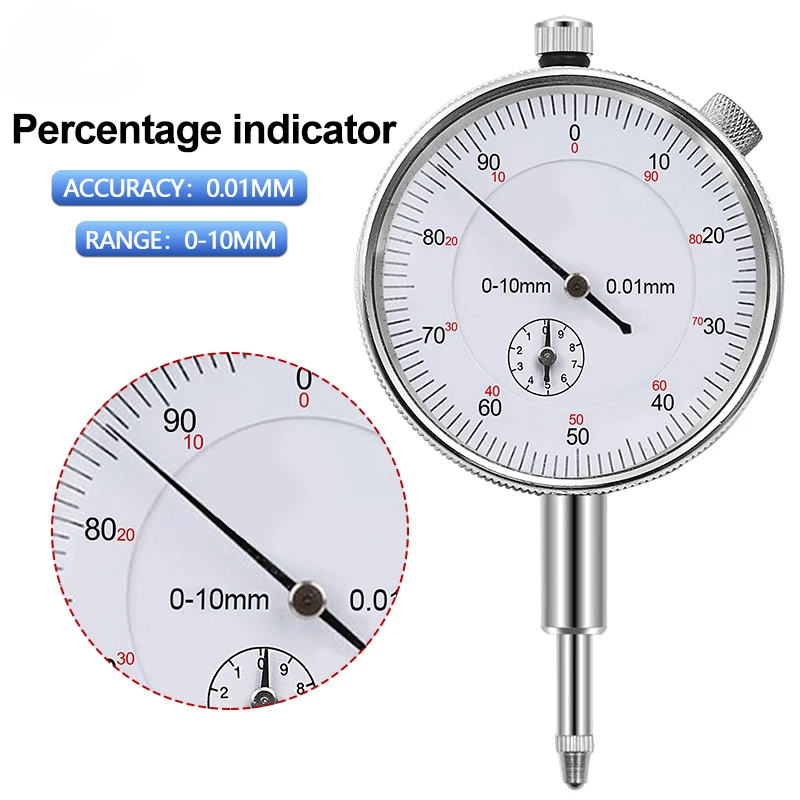 Imagem -03 - Indicador Dial com Lug Back Test Gauge Resolução Precisa 001 Milímetros Ferramenta Instrumento 025 mm 030 mm 001 Milímetros