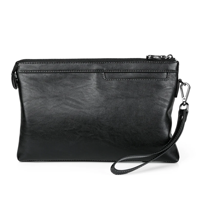 New 2025 Men's Top Layer Cowhide Leather Envelope Handbag Underarm Casual Wrist Bag Fashionable Leather Clutch for Men 정품급