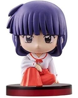 Bandai Anime Gashapon Inuyasha Figures Sango Shippou Kikyo Sitting Doll Action Figure Model Kids Toy