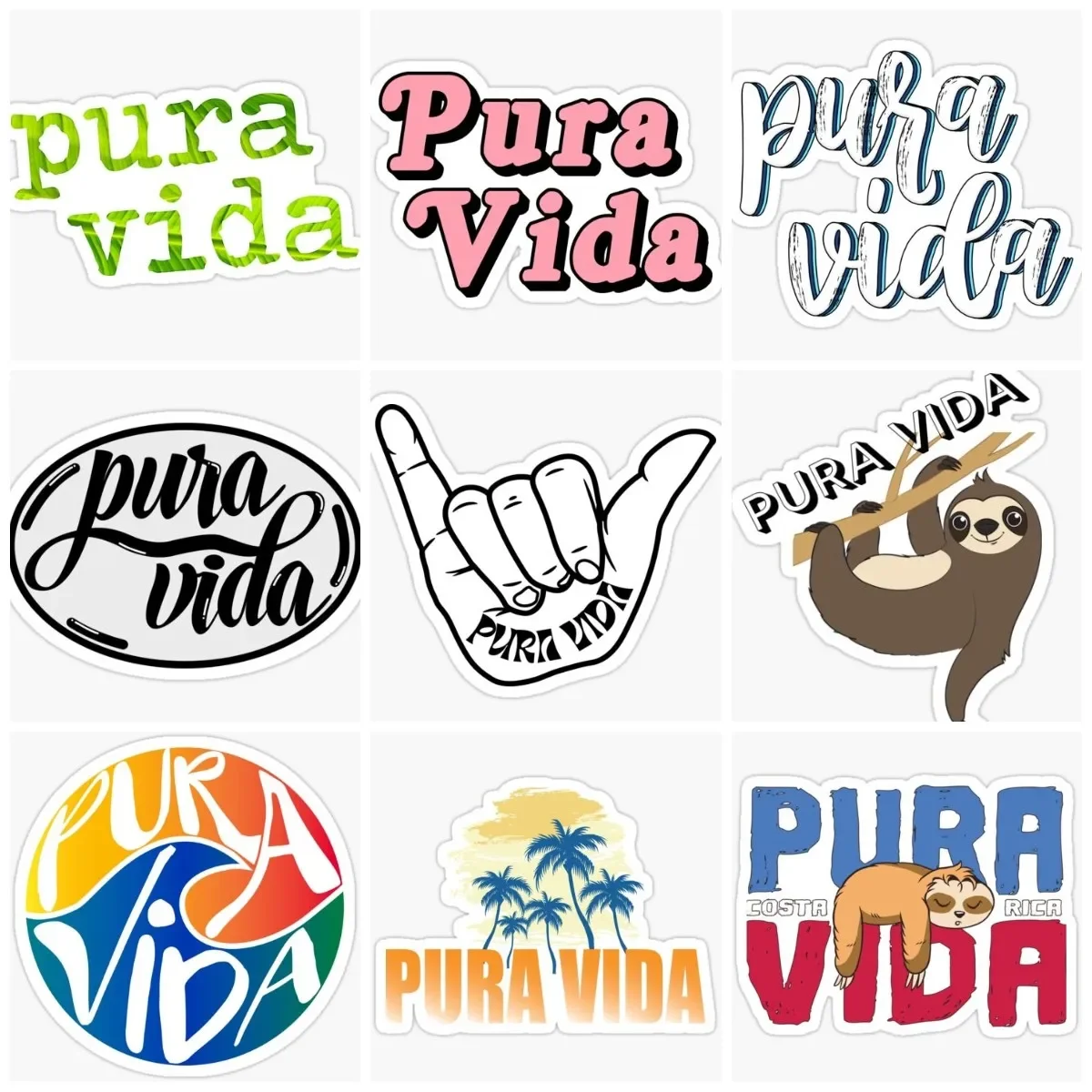 

Pura Vida Scenery Creative Sticker Motorcycle Laptop Wall Window Car Truck Bicycle Van Glass Helmet Off-road Decal Customizable