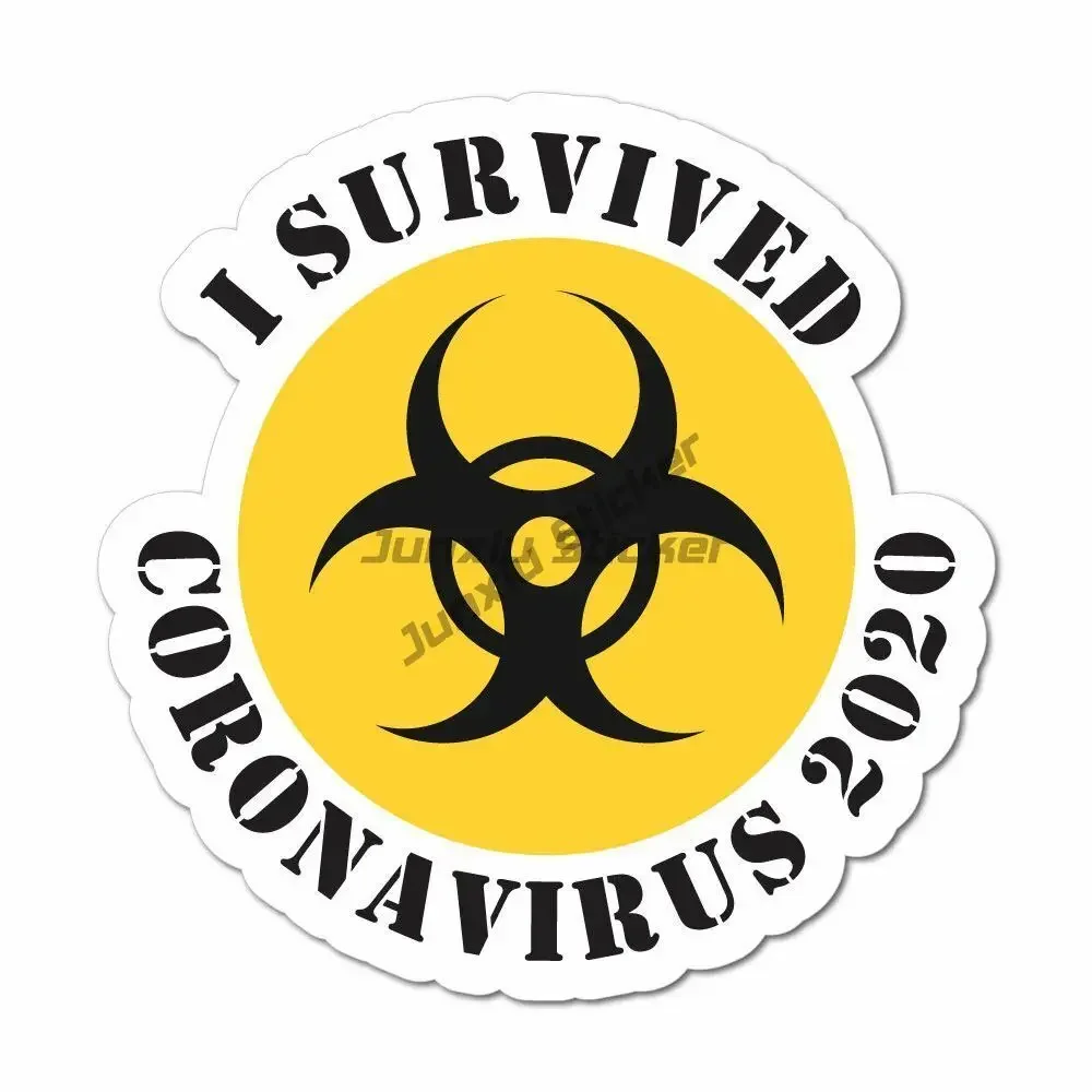 I Survived Sticker Funny Virus Isolation Car Decal Bumper Waterproof Anime Scratch-proof Car Styling