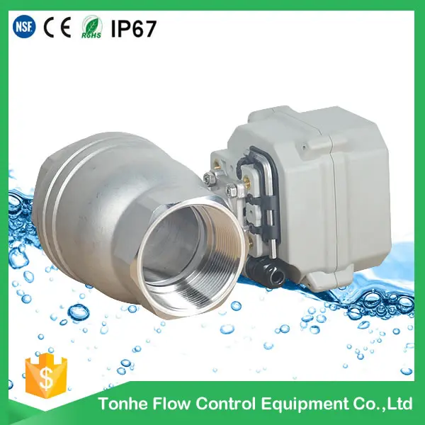 A150-T25-S3-B 3 Way 1 Inch DN25 L T Type Motorized Valve With Manual Override