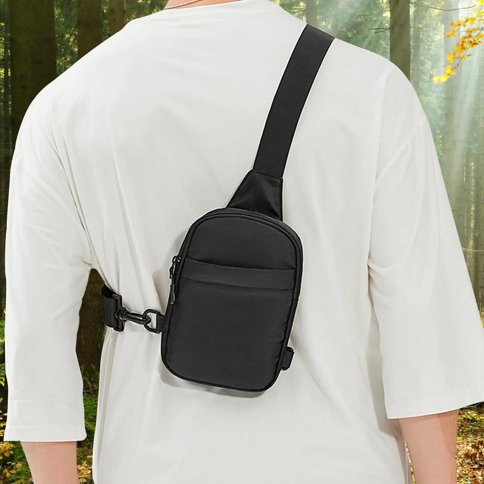 Men's Chest Bag Multifunctional Casual Shoulder Purse for Shopping Trekking