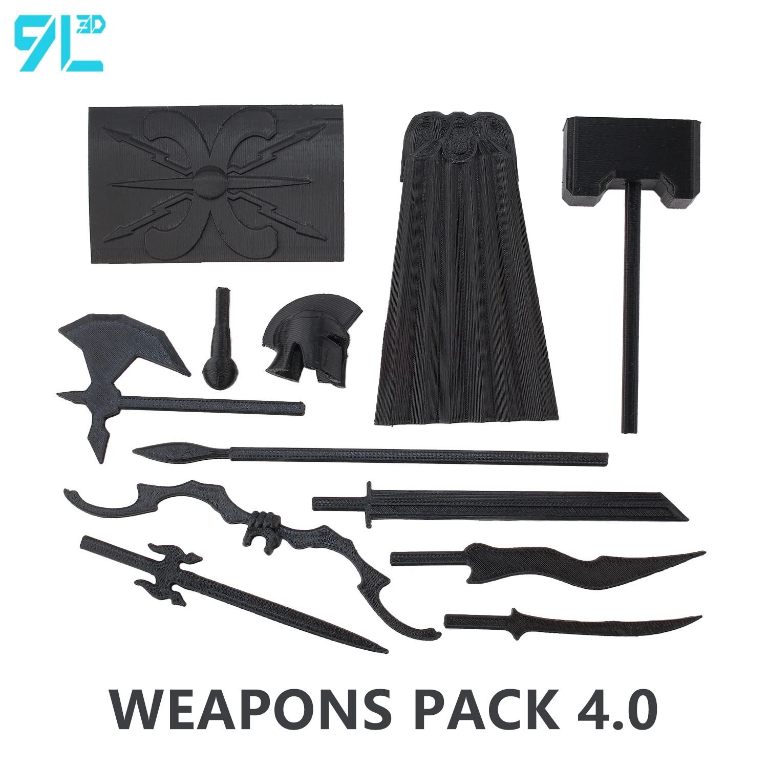 Weapons Pack 4.0 for 9L3D Titan13 Lucky13 T13 Dummy13 Action Figure 3D Printed Armory Expansion Set Battle Collectible Toys