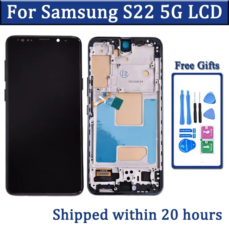 TFT For Samsung Galaxy S22 S901B S901U S901W S901N S901E LCD Display S22 5G Screen Touch Screen For Samsung S22 5G with Frame