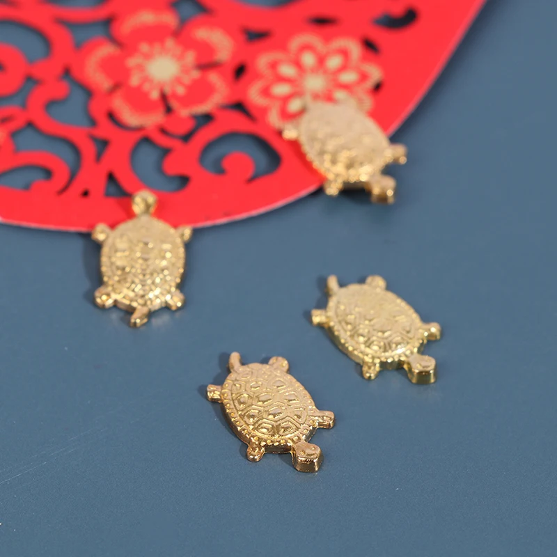 10Pcs FengShui Golden Money Turtle Japanese Lucky Tortoise for Fortune Wealth