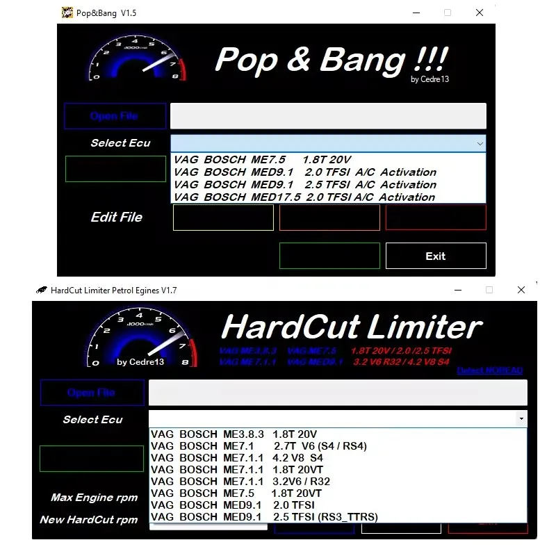 

New HardCut Limiter Diesel - Petrol Engines - Pop&Bang - HARDCUT LIMITER VMAX+ HotStartr + QLaunchr Software 6 in 1 package