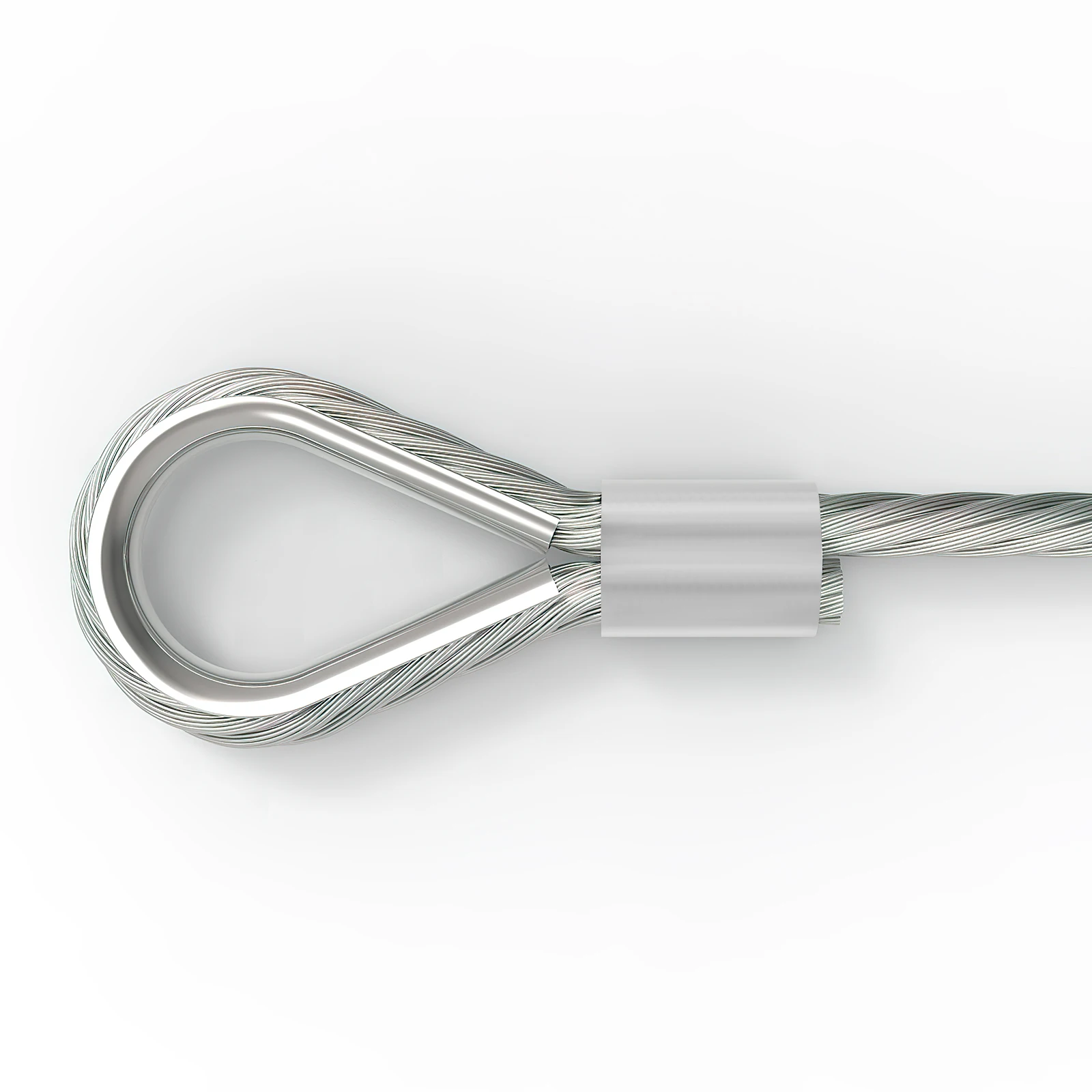 

100 Pcs Adaptor Wire Rope Chuck Aluminum Cable Crimp Sleeve Crimping Loop Sleeves