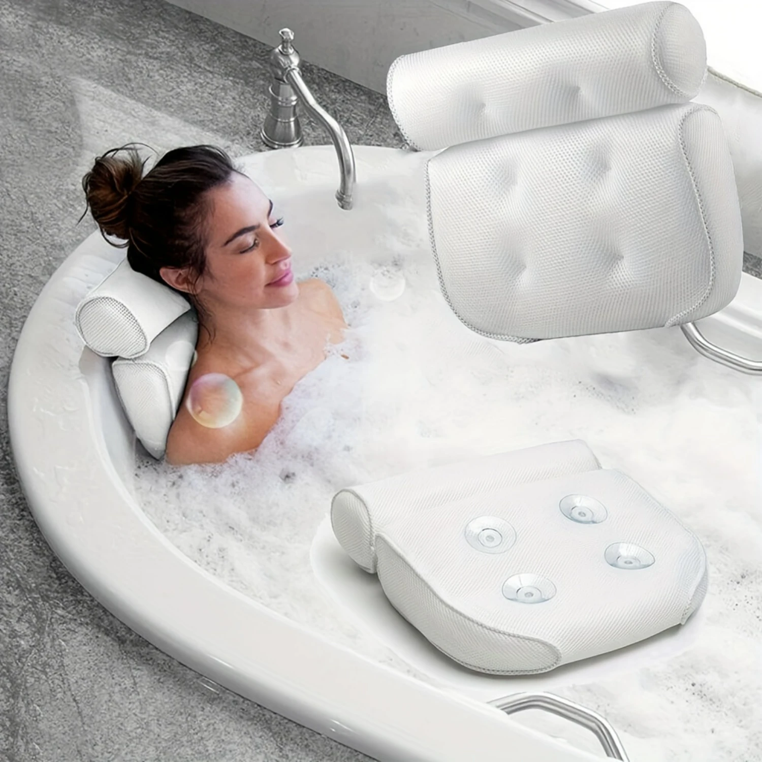 

Experience Ultimate Comfort with this Ultra-Soft Luxury Bathtub Pillow - Indulge in a Spa-like Relaxation at Home - Strong Sucti