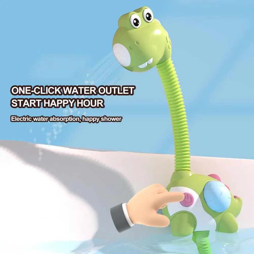 Kids Adjustable Shower Head Toy Toddlers Bath Toy Electric Baby Bath Toy with Adjustable Shower Head Cute Dinosaur for Toddlers