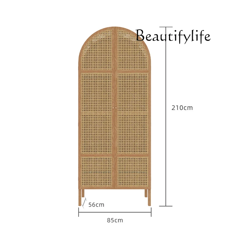 SS Medium Rattan Wardrobes Storage Portable Women Clothes Cabinets Bedroom Closet Organizer Open Armario De Ropa Bedroom Furnitu