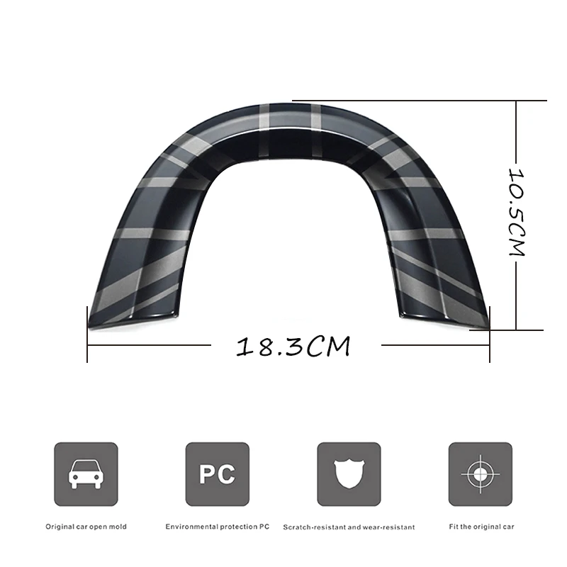 Union Jack Car Interior Roof Reading Light Lamp Sticker Cover For MINI Cooper F56 F55 Countryman F60 Clubman F54 Accessories