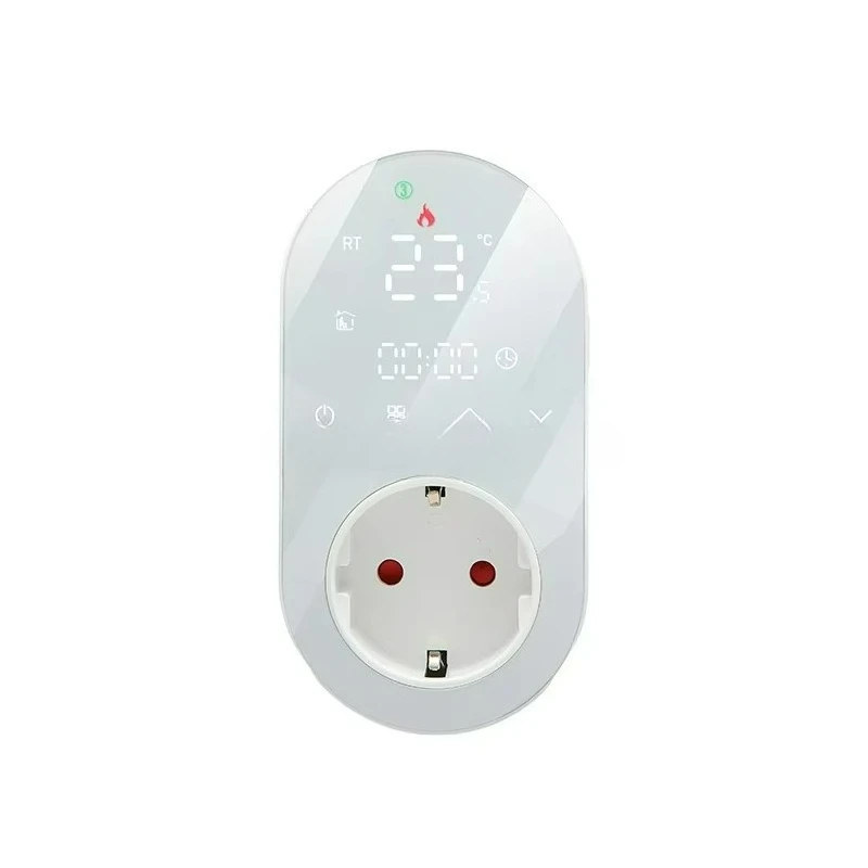 LED Smart WiFi Programmable HVAC Thermostat Socket Plug-In for EU/US Compatible Android for Nest HVAC Underfloor Heating