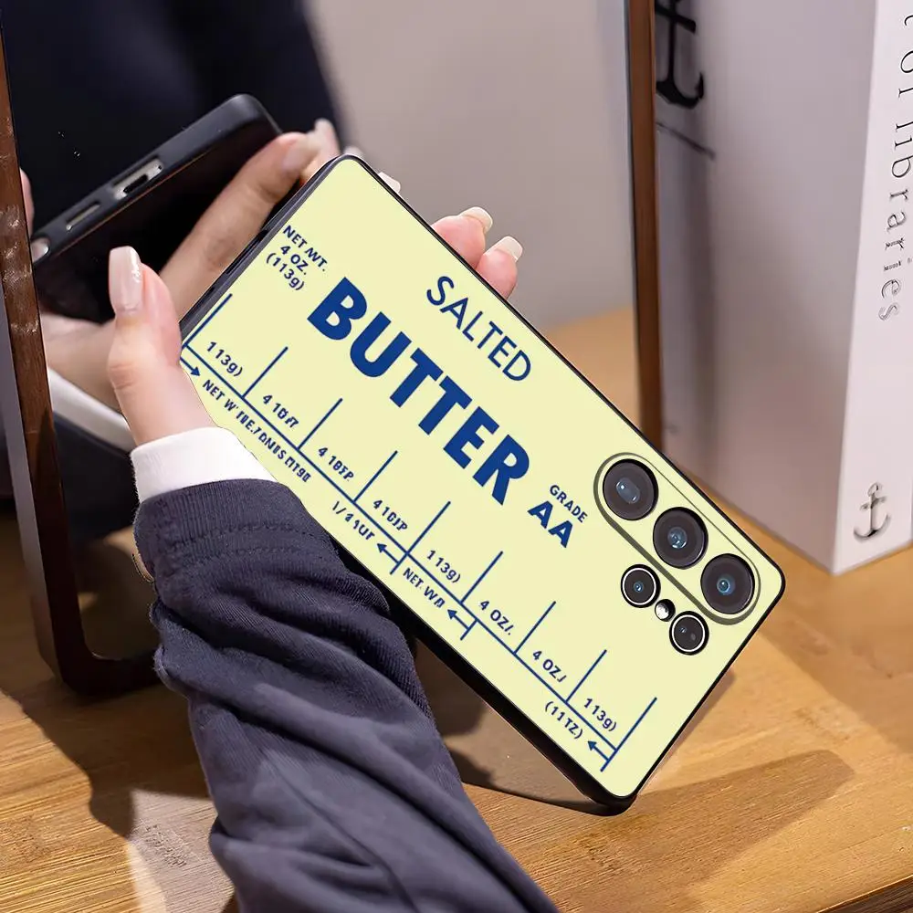 Salted Butter Stick Funny Phone Case For Samsung S26 Ultra S25 Edge Ultra S23 S22 S21 S20 Ultra Plus S24 Fe Cover