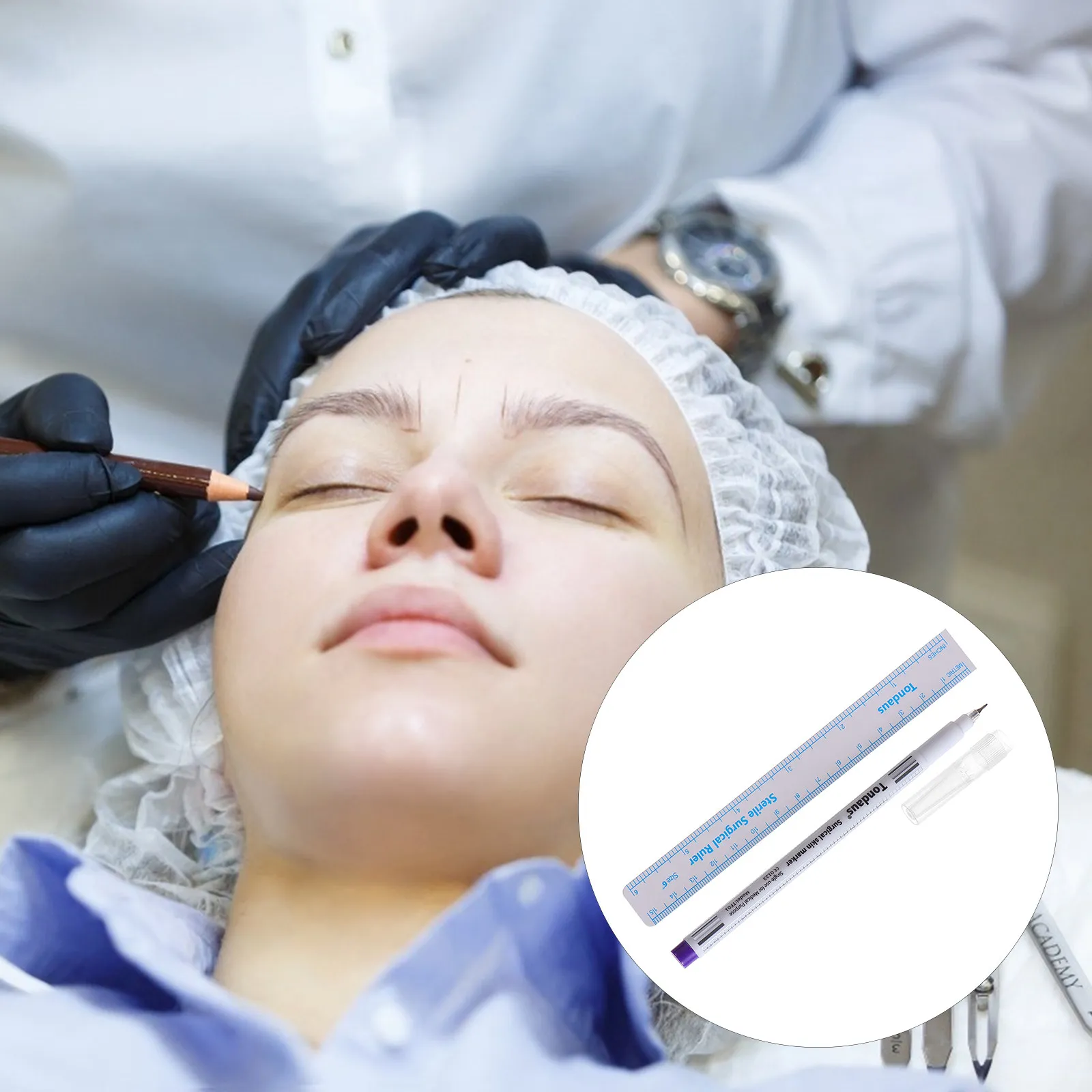 

20Pcs Tattoo Marker Pen Single Head Skin Marker for Piercing Tattoo Positioning Medical Grade Ink Fade Resistant Precision Line