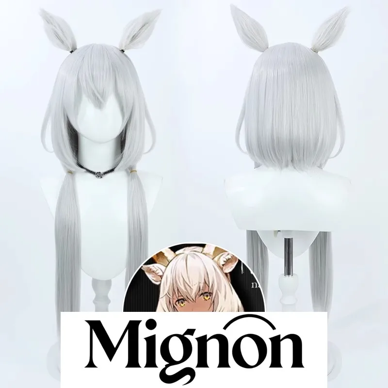 

Arknights пчелиный воск парик для косплея серебристо-белые длинные волосы подарок на Хэллоуин