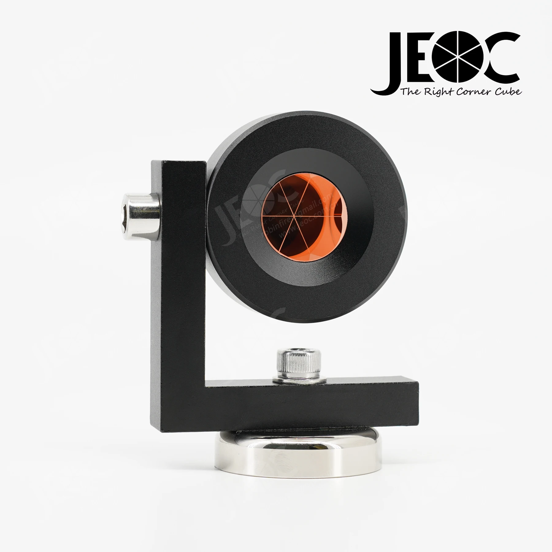 JEOC GMP104 + Magnetic Base, Mini L Bar Monitoring Prism with Strong Magnet, for Leica system