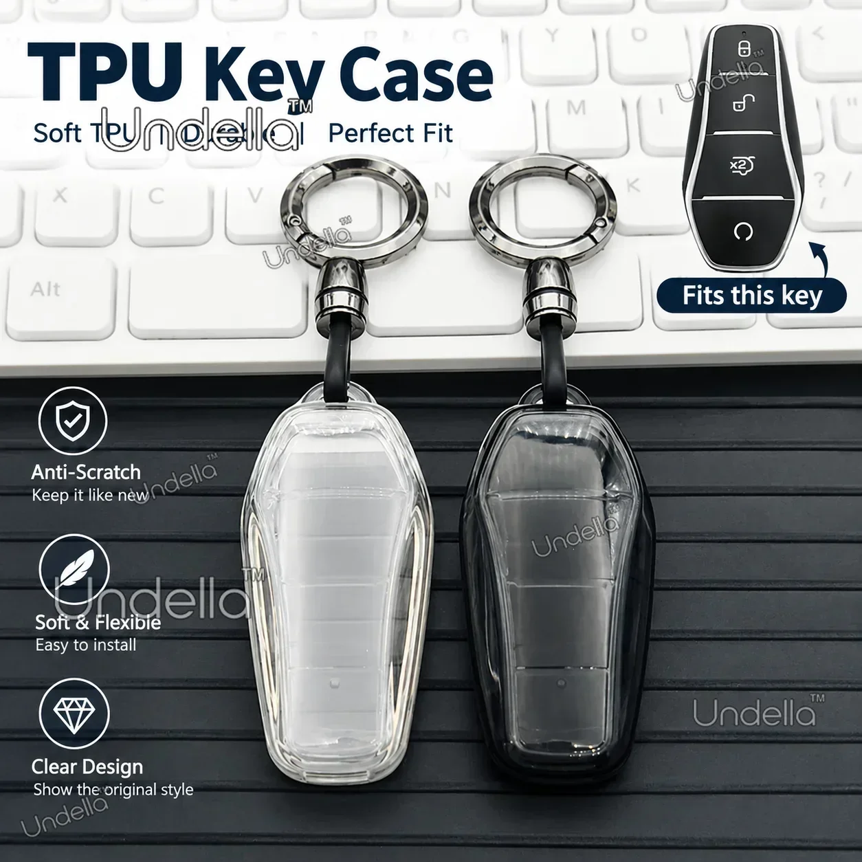 TPU Car Key Case Cover For BYD New King Dolphin G ATTO 3 EVO ATTO 2 ATTO 1 ATTO 8 Seal U Yuan Plus Yuan pro Dolphin key Shell