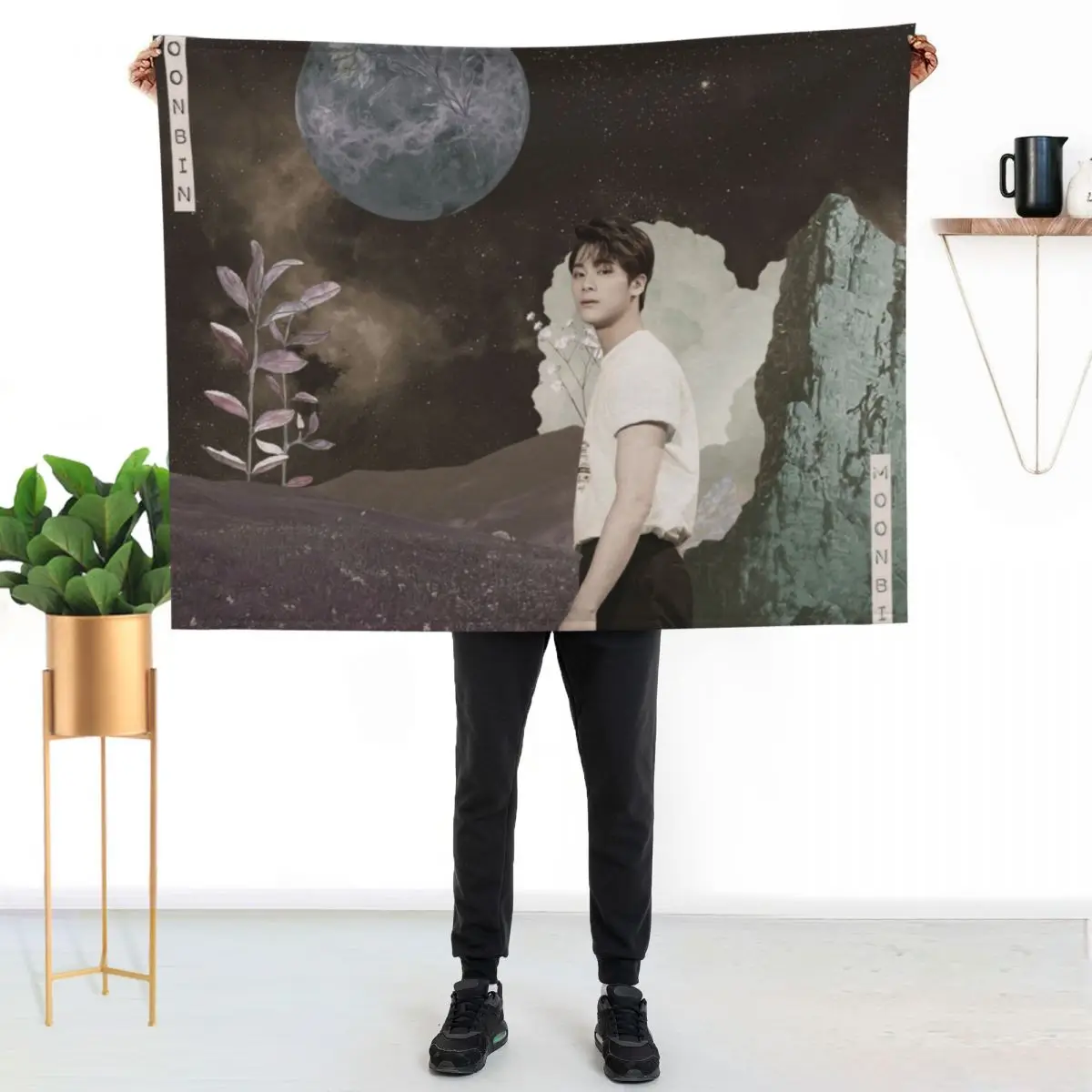 

Collage Moonbin ASTRO Throw Blanket Fade Resistant Durable Throw Blanket