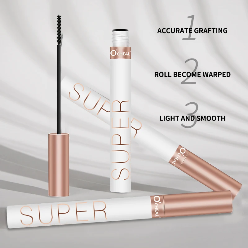 Rímel volumizador à prova d'água, à prova de manchas, alongamento de cílios naturais, ondulação de longa duração, secagem rápida, cosméticos de maquiagem