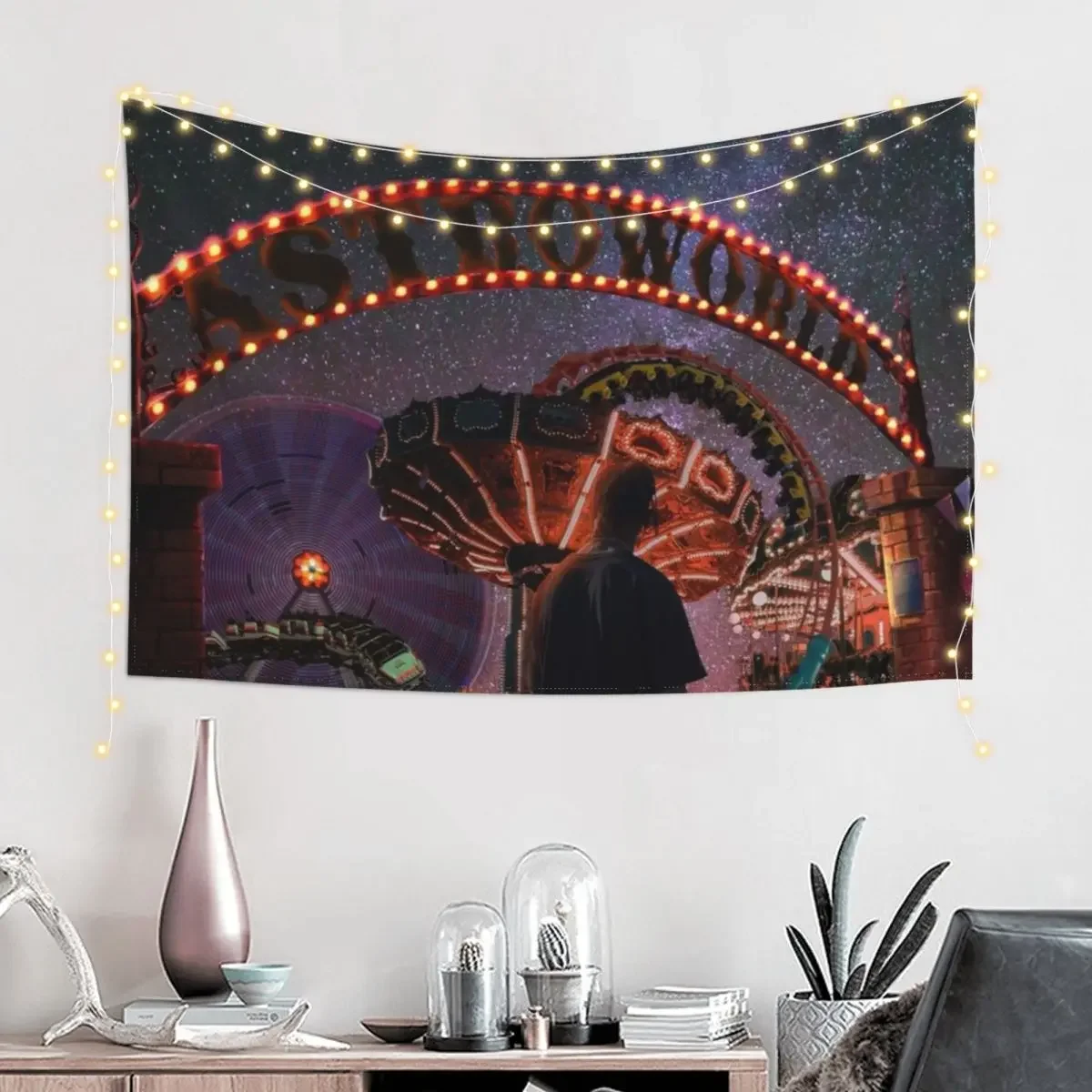 Greetings from Astroworld fan cover Tapestry Decorative Wall Murals Kawaii Room Decor Bedroom Decor Tapestry