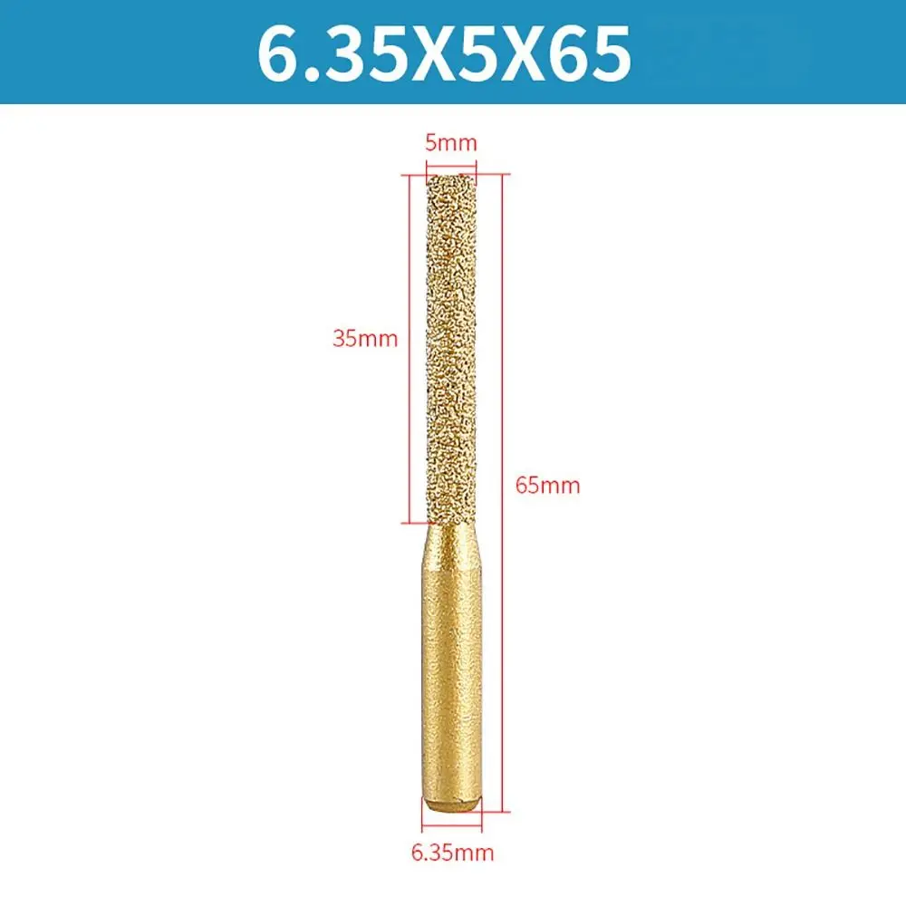 

1 шт., гравировальный станок для обрезки, паяный алмазный фрезерный станок 6,35 мм для мрамора, гранита, керамической плитки, фрезерный станок для камня, золото