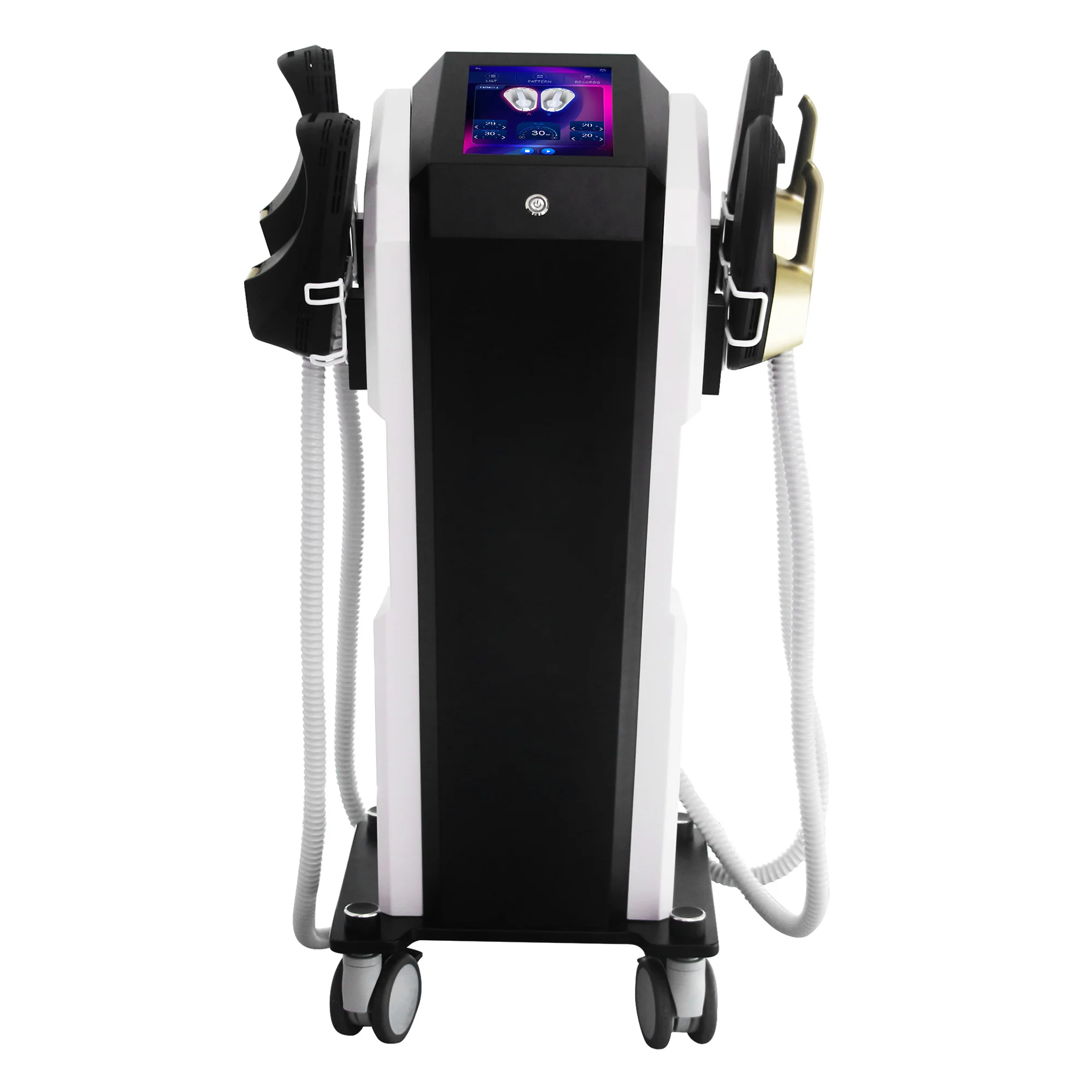 

EMS Body Slimming Sculpting in Sculpt Machine Hi-emt 200HZ Weight Lose Electromagnetic Muscle Fat Removal with 5 Handle