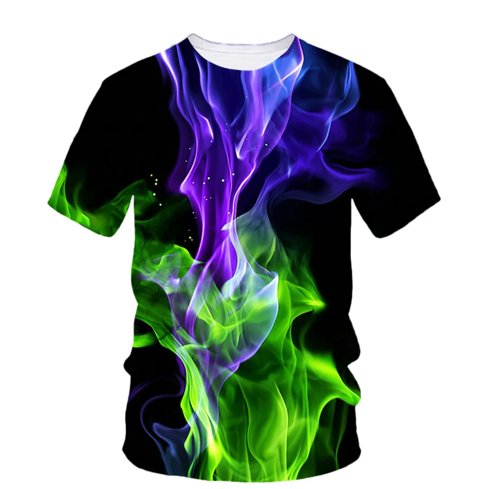 Camisetas infantis estampadas em 3D, Tops de manga curta, roupa casual, moda masculina, verão