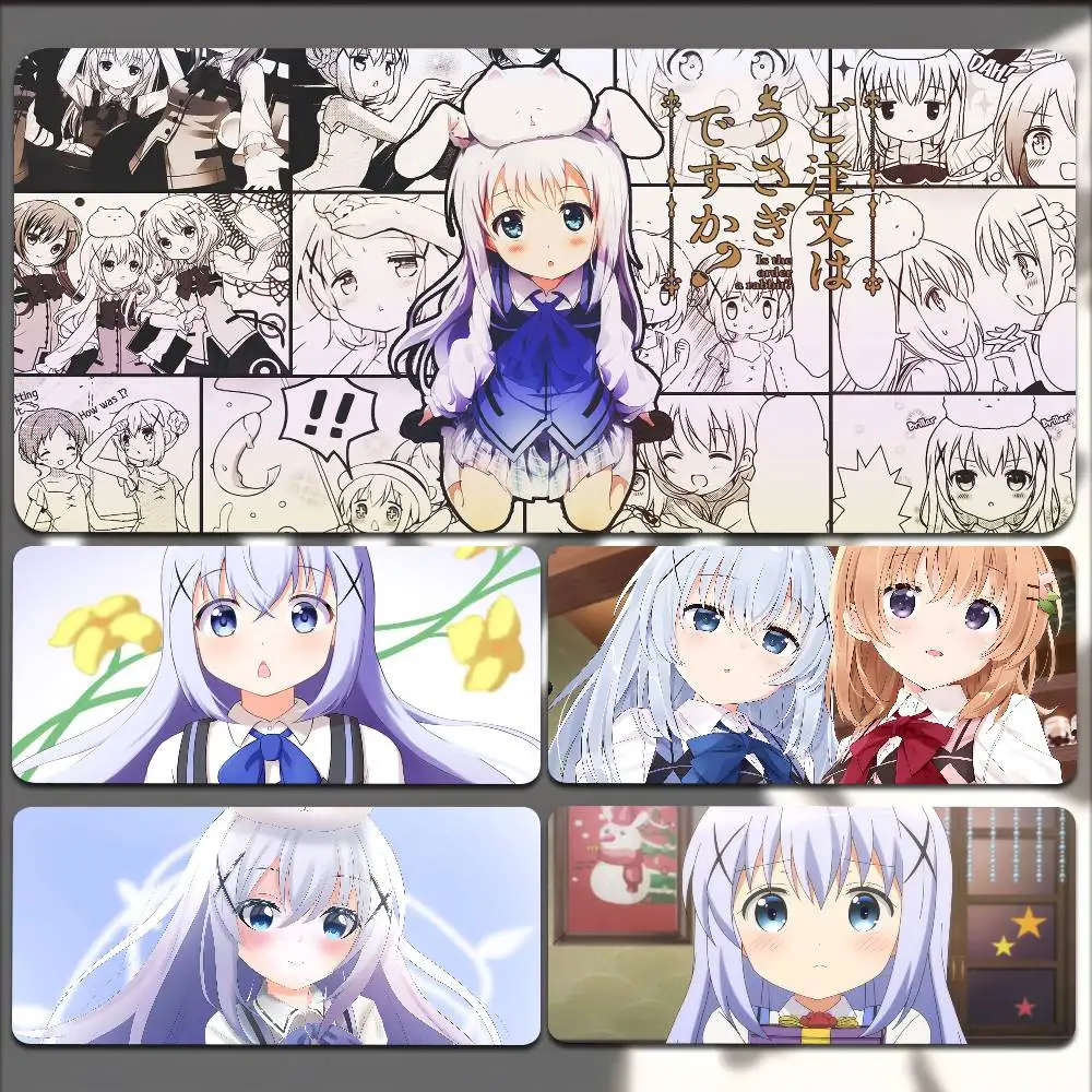 

1pc Anime Is The O-order A R-rabbit Mousepad Non-slip Suitable For Office Computers Laptops E-sports Game Desk Mats XXL Keyboard